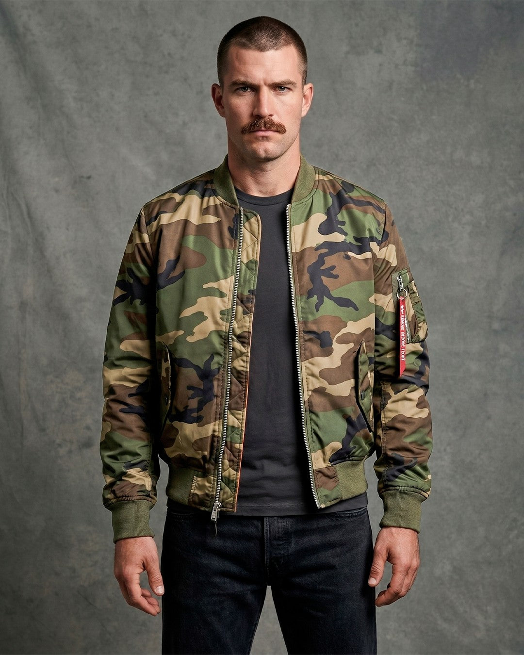 Bomber MA-1 Slim Fit "Woodland Camo"
