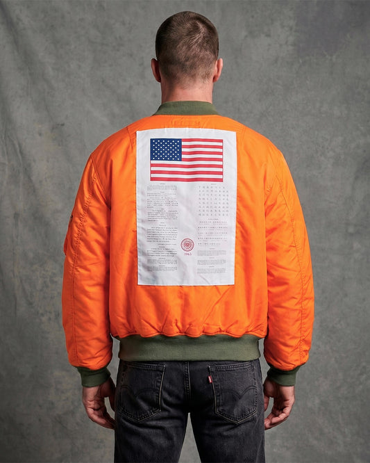 Bomber MA-1 Aviator "Blood Chit" - Sage Green